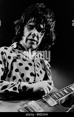 Gary Moore spielen mit Rock band Thin Lizzy auf The Black Rose Tour von Skandinavien im Mai 1979 Stockfoto