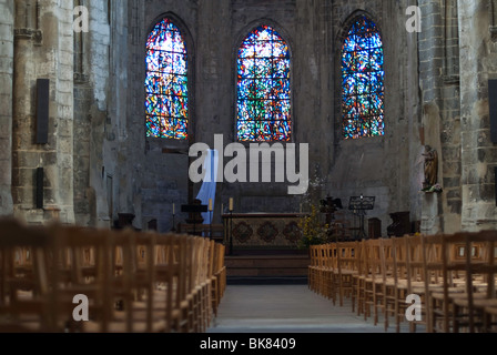 Innenraum der Kirche von Église St-Vulfran, Abbeville, Picardie, Frankreich Stockfoto