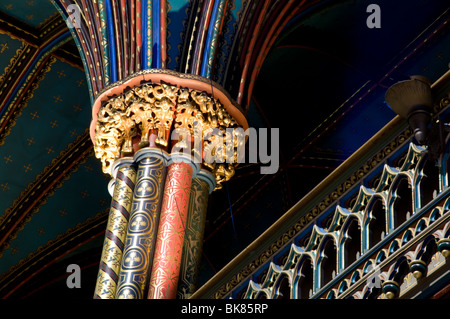 Interieur und Detail der Basilika Notre Dame, Montreal, Kanada Stockfoto