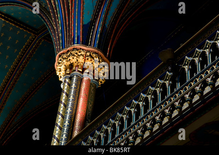 Interieur und Detail der Basilika Notre Dame, Montreal, Kanada Stockfoto