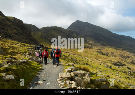 Krippe goch in der Snowdon Range. Von der PYG-Strecke, Snowdon (Yr Wyddfa), Snowdonia, North Wales, Großbritannien Stockfoto