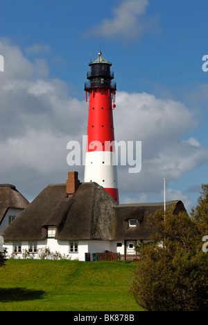 Pellworm Leuchtturm, Nordfriesischen Inseln, Nordfriesland Bezirk, Schleswig-Holstein, Deutschland, Europa Stockfoto