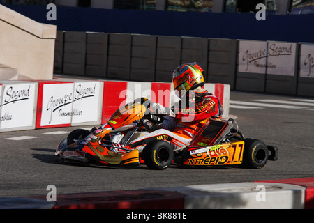 Norman Nato, Rennfahrer-Kart, Kart-Rennen, Motorsport, Monaco, Cote d ' Azur, Europa Stockfoto