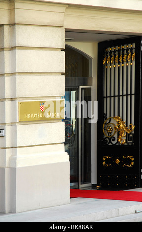 Kroatische Parlament, Hrvatski Sabor, Zagreb, Kroatien, Europa Stockfoto