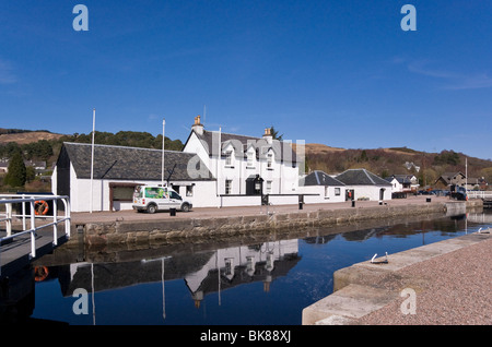 British Waterways Bürogebäude bei Corpach Schlösser an der Caledonian Canal in der Nähe von Fort William in Lochaber, Schottland Stockfoto