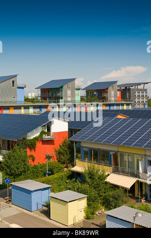 Solar-Dorf mit Solardächer, Freiburg, Baden-Württemberg, Deutschland, Europa Stockfoto