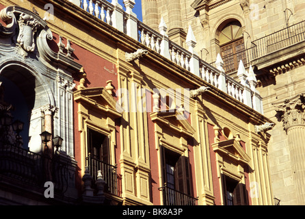 Malaga Palacio Episcopal & Kathedrale Stockfoto
