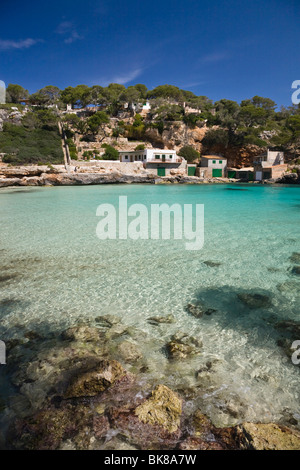 Bucht von Cala Llombards, Mallorca, Mallorca, Balearen, Spanien, Europa Stockfoto