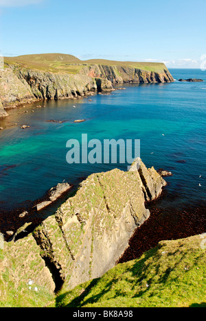 Küste von Fair-Isle, Shetland, Schottland, Vereinigtes Königreich, Europa Stockfoto