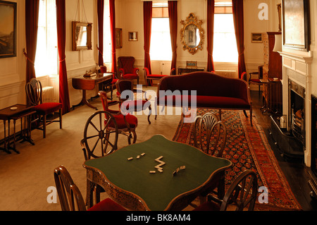 Saloon, Einrichtung um 1920, im Walmer Castle, 1540, Walmer, Deal, Kent, England, Vereinigtes Königreich, Europa Stockfoto