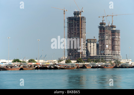 Die Dhau-Hafen in Abu Dhabi, VAE. Stockfoto