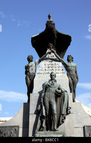 Bolivar-Denkmal, Plaza Bolivar, Casco Viejo, Panama City, Panama Stockfoto