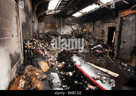 Industriebetrieb Einheit ausgebrannt Stockfoto