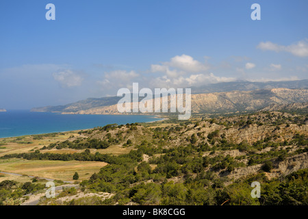 Blick über die Westküste, Rhodos, Griechenland, Europa Stockfoto