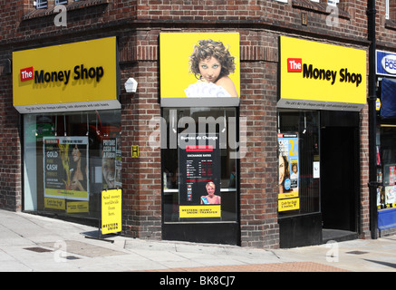Geld Shop, Nottingham, England, Großbritannien Stockfoto