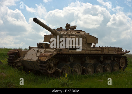 Alten IDF Centurion - Schuss Kal Gimel (MK III) in der Nähe der Gedenkstätte in das Tal der Tränen Stockfoto