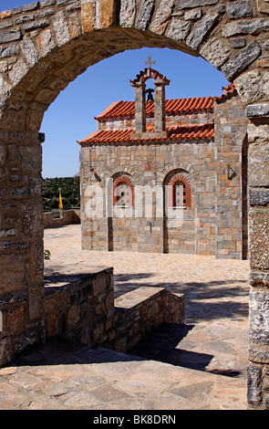 Kirche, Bergdorf Axos, Kreta, Griechenland, Europa Stockfoto