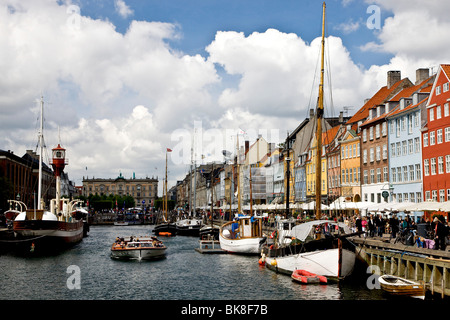 Nyhavn Kanal in Kopenhagen, Dänemark, Europa Stockfoto