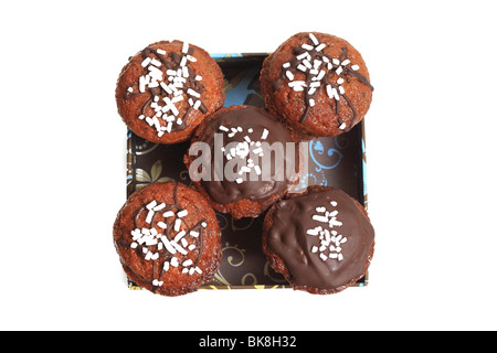 fünf-Muffins im Feld. Ansicht von oben. Stockfoto