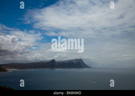 Panoramablick über die Küste am Kap der guten Hoffnung, Südafrika Stockfoto