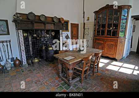 Jagdschloss, historische Wohnzimmer, Wohnkultur, Möbel, Wasserburg Linn Wasserschloss Museum, Krefeld, Nordrhein-Westph Stockfoto