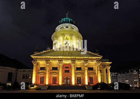 Französischen Dom, Gendarmenmarkt Square, beleuchtet, Festival der Lichter 2009, Berlin, Deutschland, Europa Stockfoto