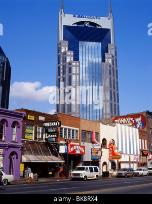 Broadway, Innenstadt, Nashville, Tennesee, Vereinigte Staaten von Amerika Stockfoto