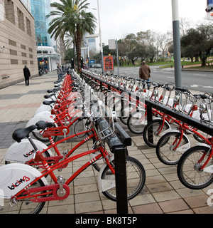 Bicing - Gemeinschaft Fahrrad Programmin Barcelona Stockfoto