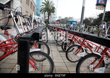 Bicing - Gemeinschaft Fahrrad Programmin Barcelona Stockfoto