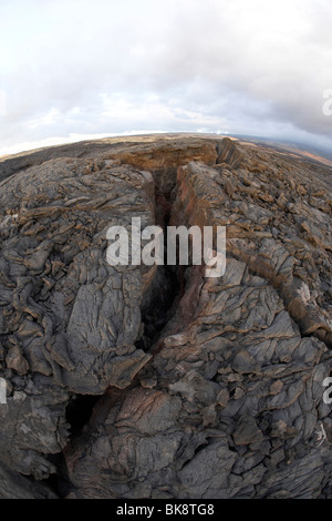 Lava-Wüste in der Nähe von Waikoloa auf Big Island, Hawaii, USA Stockfoto