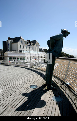 Saint-Nazaire, Saint Marc Sur Mer (44): Statue des Herrn Hulot Stockfoto