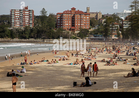 am Strand von Manly, Vorort von Sydney, New South Wales, Australien Stockfoto