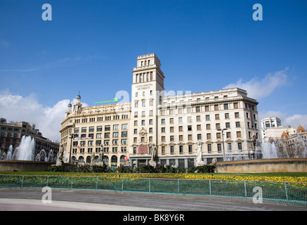 Banco Español de Credito - Plaça de Catalunya, Barcelona Stockfoto