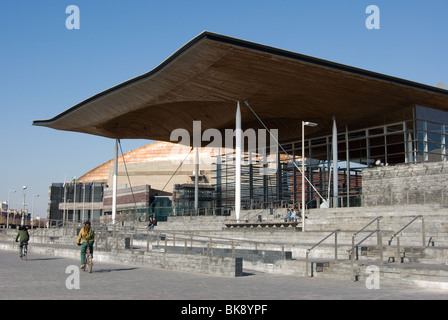 Nationalversammlung von Wales Gebäude, Cardiff Bay, South Wales Stockfoto