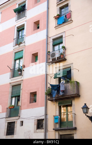 Barcelona-Balkone Stockfoto