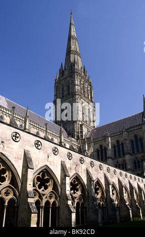 Die Kathedrale von Salisbury, Salisbury, Wiltshire, England, UK, GB. Stockfoto