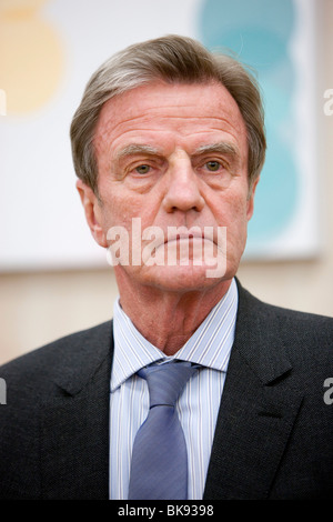 Brüssel, Belgien, am 12.01.2010: Pressekonferenz nach einem Treffen zur Koordinierung der Hilfe für die Palästinenser Stockfoto