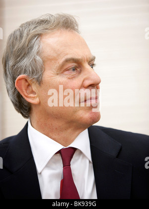 Brüssel, Belgien, am 12.01.2010: Pressekonferenz nach einem Treffen zur Koordinierung der Hilfe für die Palästinenser Stockfoto