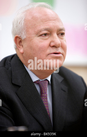 Brüssel, Belgien, am 12.01.2010: Pressekonferenz nach einem Treffen zur Koordinierung der Hilfe für die Palästinenser Stockfoto