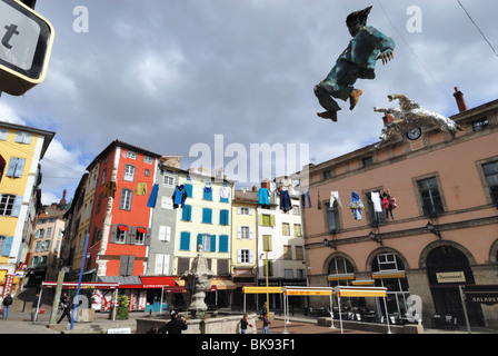 Le Puy-En-Velay (43): "Place du Plot" Platz Stockfoto