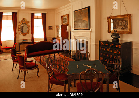 Saloon, Einrichtung um 1920, im Walmer Castle, 1540, Walmer, Deal, Kent, England, Vereinigtes Königreich, Europa Stockfoto