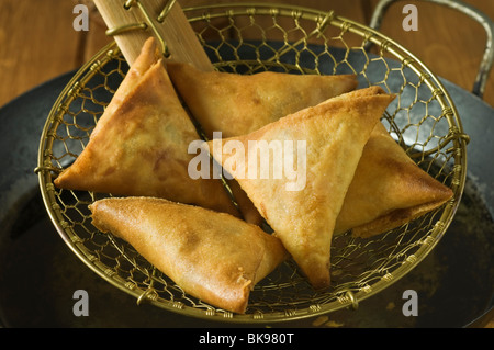 Samosa Teigtaschen indisches Essen Stockfoto