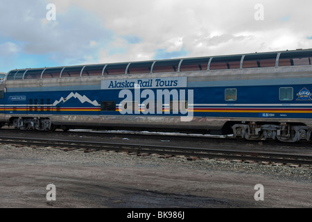 Alaska Rail Tours Scenic Railroad-Pkw Stockfoto