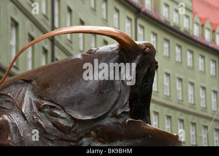 Wels Skulptur an der deutschen Jagd- und Fischereimuseum in München. Deutschland. Stockfoto