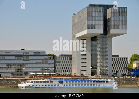 Köln-Kranhaus Gebäude, MIPIM Award Award 2009 in Cannes, Rheinauhafen Hafen, Köln, Nordrhein-Westfalen, Deutschland, Eu Stockfoto