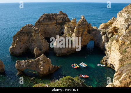 Ponta da Piedade in der Nähe von Lagos, Algarve, Portugal, Europa Stockfoto