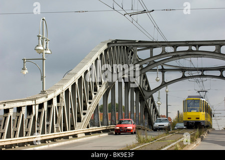 Boesebruecke-Stahl-Bogenbrücke, Berlin, Deutschland Stockfoto