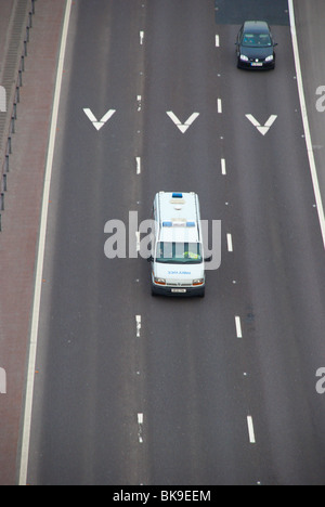 Fahrzeuge auf der Autobahn M62. Stockfoto