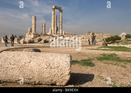 Römische Tempel des Herkules in der Zitadelle von Amman, Jordanien. Stockfoto