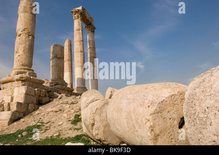 Römische Tempel des Herkules in der Zitadelle von Amman, Jordanien. Stockfoto